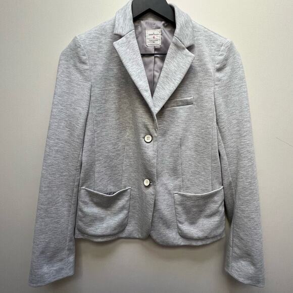 Gap The Academy Blazer Gray 2 Button Blazer  Size 4 - Picture 1 of 11